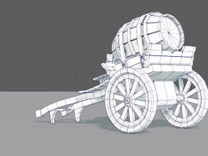 medieval cartv02 3D Model
