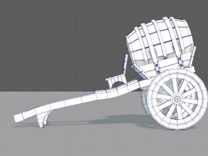 medieval cartv02 3D Model