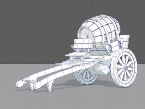 medieval cartv02 3D Model