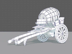 medieval cartv02 3D Model