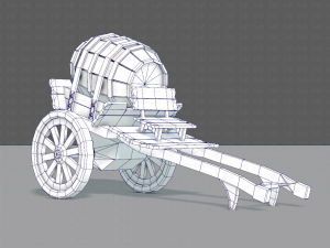 medieval cartv02 3D Model