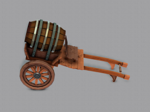 medieval cartv02 3D Model