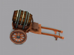 medieval cartv02 3D Model