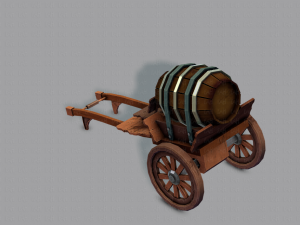 medieval cartv02 3D Model