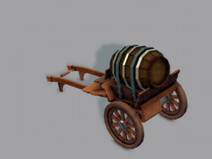 medieval cartv02 3D Model