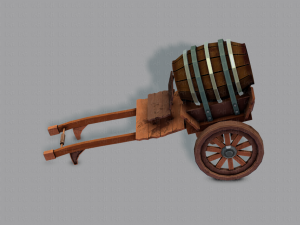 medieval cartv02 3D Model