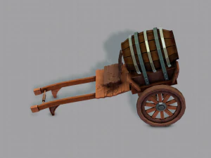 medieval cartv02 3D Model