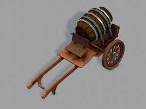 medieval cartv02 3D Model