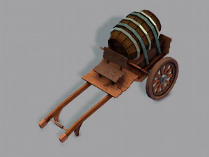 medieval cartv02 3D Model