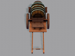 medieval cartv02 3D Model