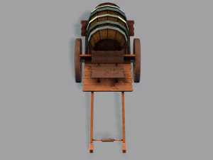 medieval cartv02 3D Model