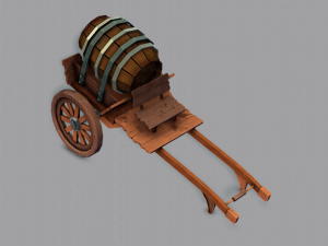 medieval cartv02 3D Model