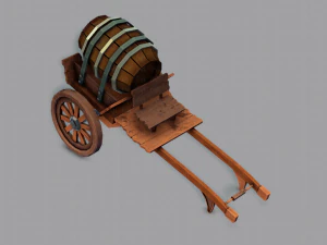 medieval cartv02 3D Model