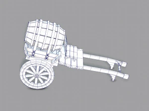 medieval cartv02 3D Model