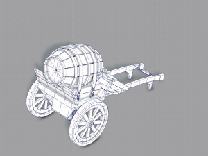 medieval cartv02 3D Model