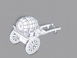 medieval cartv02 3D Model