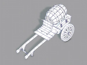 medieval cartv02 3D Model