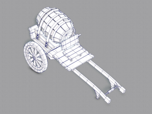 medieval cartv02 3D Model