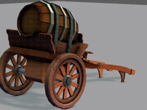 medieval cartv02 3D Model