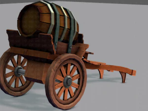 medieval cartv02 3D Model
