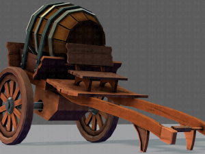 medieval cartv02 3D Model