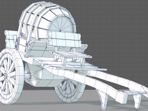 medieval cartv02 3D Model