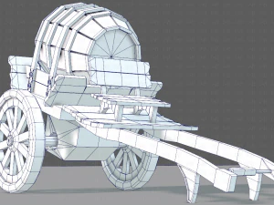 medieval cartv02 3D Model