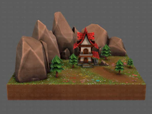 cartoon scenes v01 3D Model