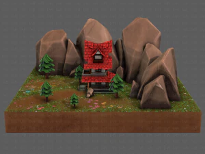 cartoon scenes v01 3D Model