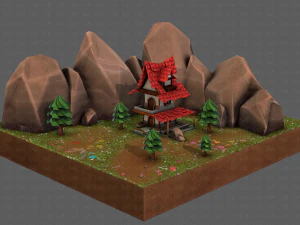 cartoon scenes v01 3D Model