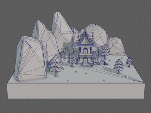 cartoon scenes v01 3D Model