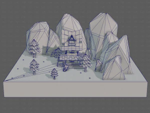 cartoon scenes v01 3D Model