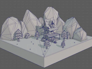 cartoon scenes v01 3D Model