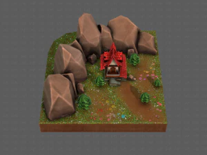 cartoon scenes v01 3D Model