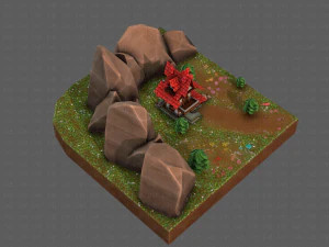 cartoon scenes v01 3D Model