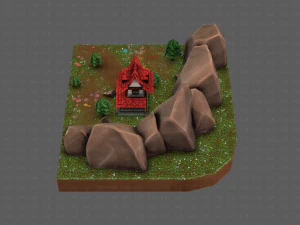 cartoon scenes v01 3D Model