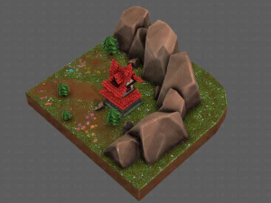 cartoon scenes v01 3D Model