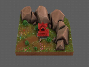 cartoon scenes v01 3D Model