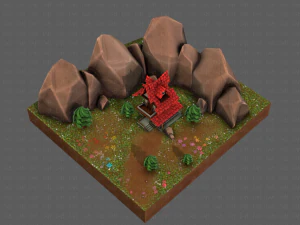 cartoon scenes v01 3D Model
