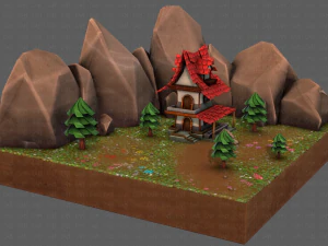 cartoon scenes v01 3D Model