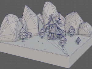 cartoon scenes v01 3D Model