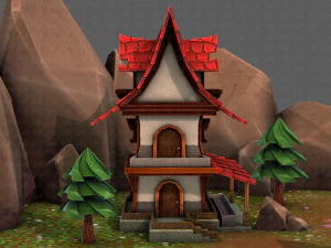 cartoon scenes v01 3D Model