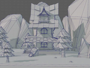 cartoon scenes v01 3D Model