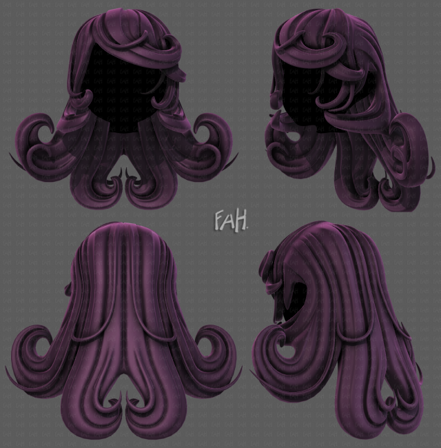 3d hair style for girl v77 Modelo 3D .c4d .max .obj .3ds .fbx .stl .blend 