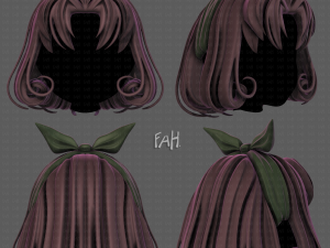 3d hair style for girl v78 3D Model