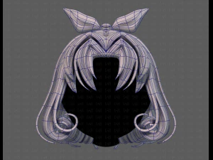 3d hair style for girl v78 3D Model