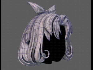 3d hair style for girl v78 3D Model