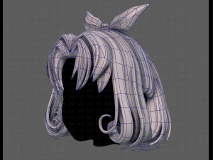 3d hair style for girl v78 3D Model