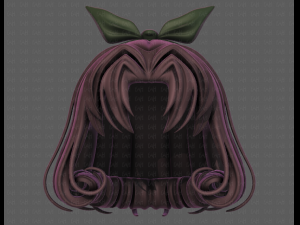 3d hair style for girl v78 Modèle 3D