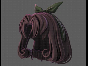 3d hair style for girl v78 3D Model